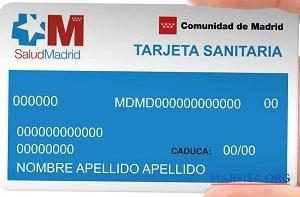 Downloadable Spain medical card real example